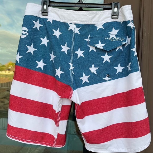 Billabong PX3 Platinum X Patriotic Flag Boardshorts, Waist 34 - Picture 2 of 13
